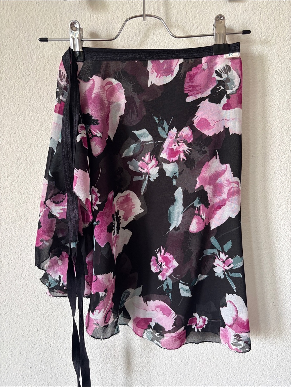 Aurora Skirt Dark Floral wrap skirt
